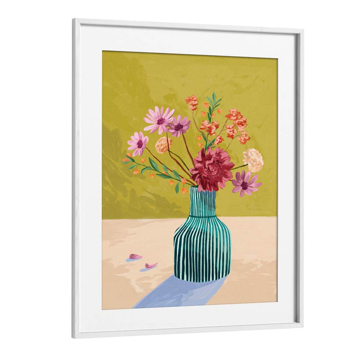 WILDERFLOWERS, FLORAL FLOWER PAINTINGS in a vibrant vase, perfect for brightening any space by Goed Blauw.