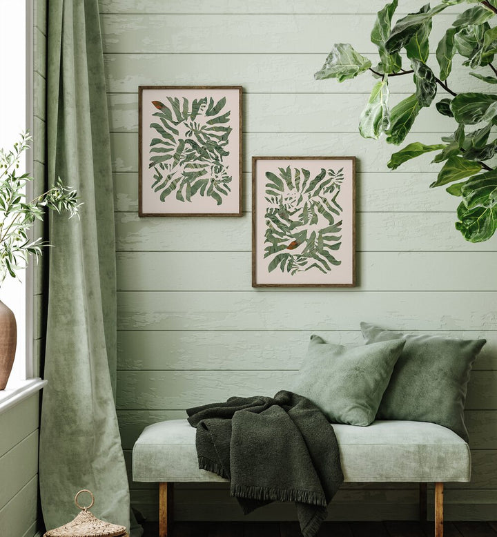 Enhance your decor with the WILDLEAF SYMPHONY SET, SET OF 2 PAINTINGS, featuring vibrant, nature-inspired designs.