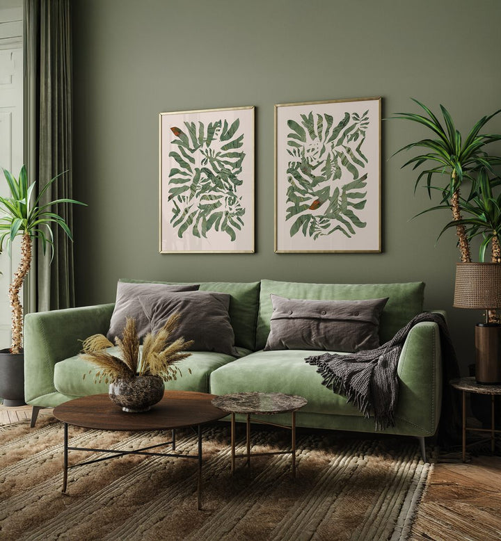 Enhance your decor with the WILDLEAF SYMPHONY SET, SET OF 2 PAINTINGS, featuring vibrant nature-inspired designs.