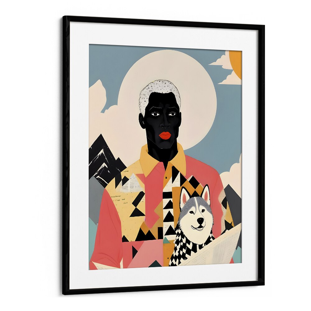 Vibrant WINTER COMPANION, PORTRAITS art print by Uma Gokhale, showcasing winter's charm and warmth in a framed design.