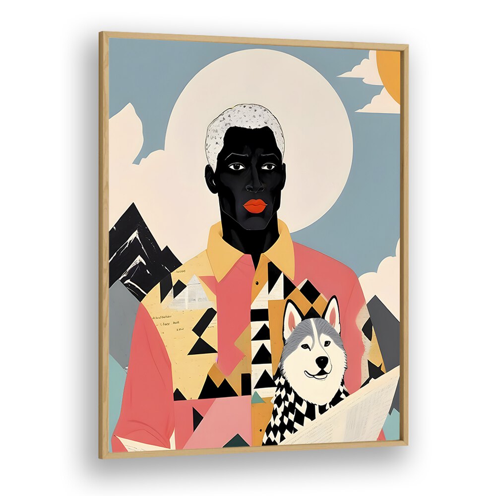 Stylish WINTER COMPANION, PORTRAITS art print by Uma Gokhale, showcasing winter's serene beauty in vibrant colors.