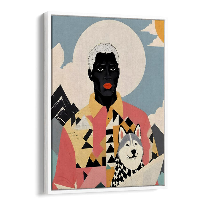 Explore Uma Gokhale's WINTER COMPANION, PORTRAITS art print, blending winter beauty with vibrant figurative illustrations.