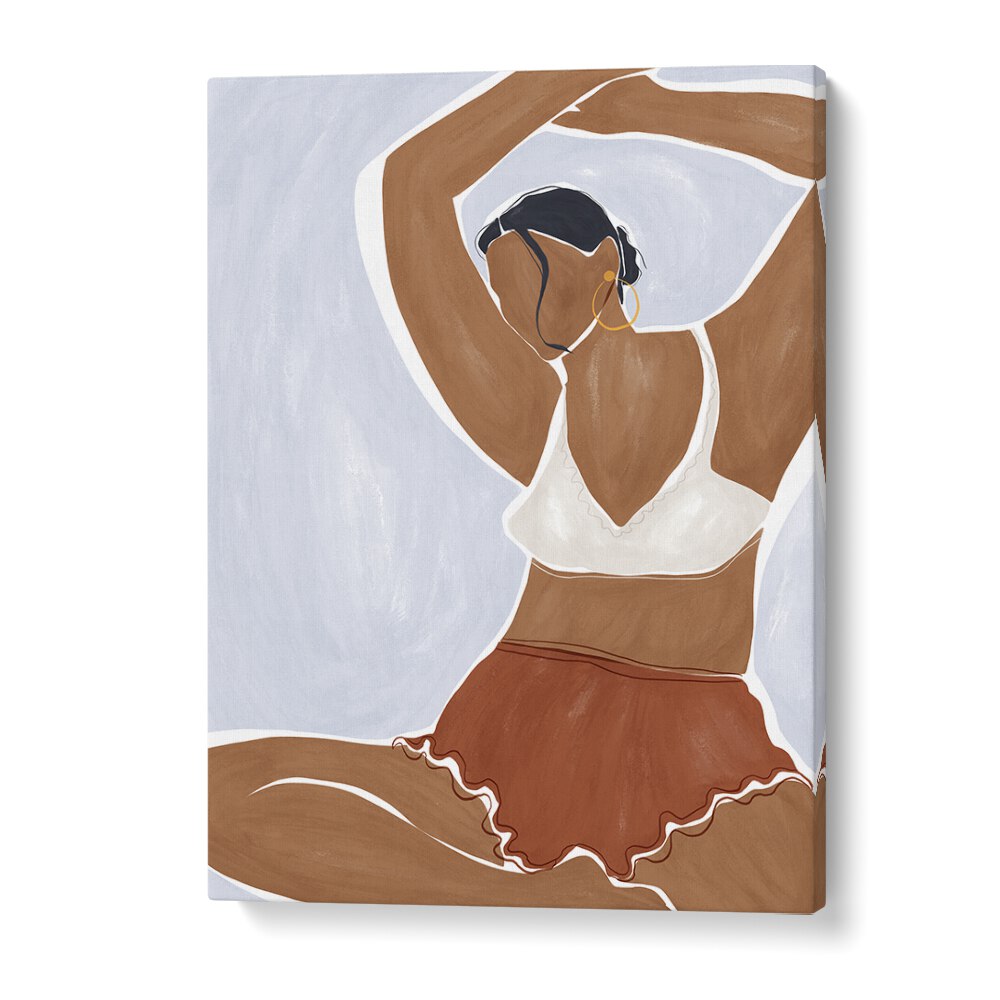 Stunning "Woman Doing Yoga, Portraits" illustration by Ivy Green, perfect for enriching your space with serenity.