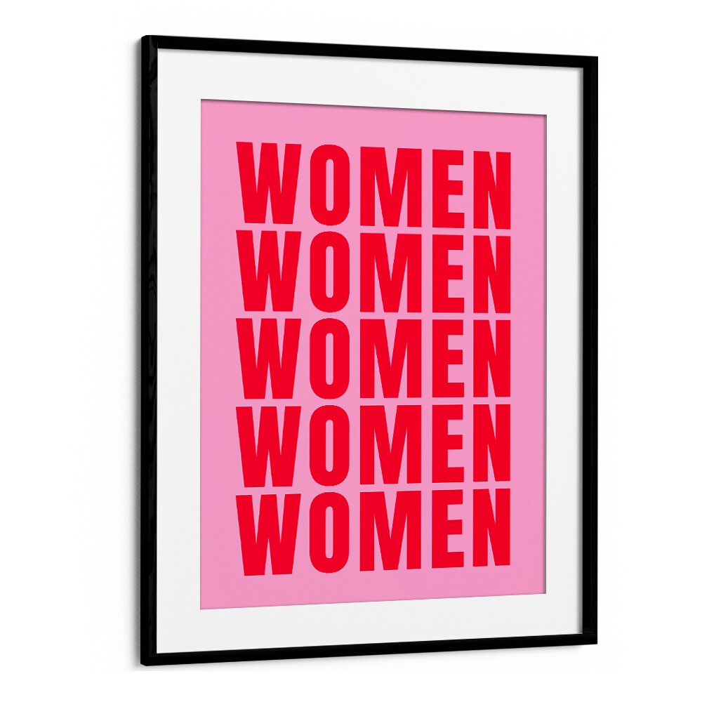 Bold and vibrant WOMEN...WOMEN, QUOTES typography poster by Athene Fritsch, perfect for empowering wall decor.
