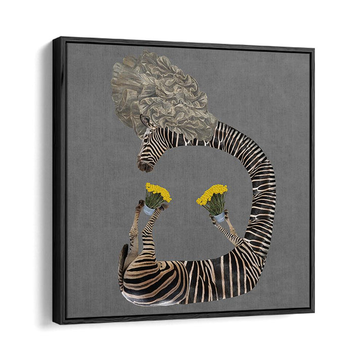 Surreal art print featuring yellow flowers in a bucket, perfect for transforming your space with creativity.