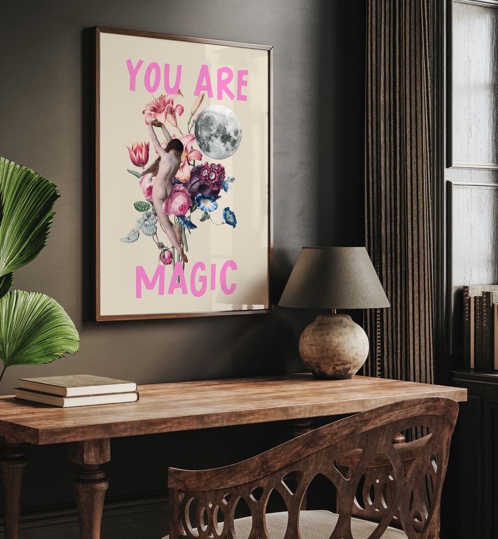 Colorful wall art featuring "YOU ARE MAGIC," an enchanting altered art print by Grace Digital Art Co.