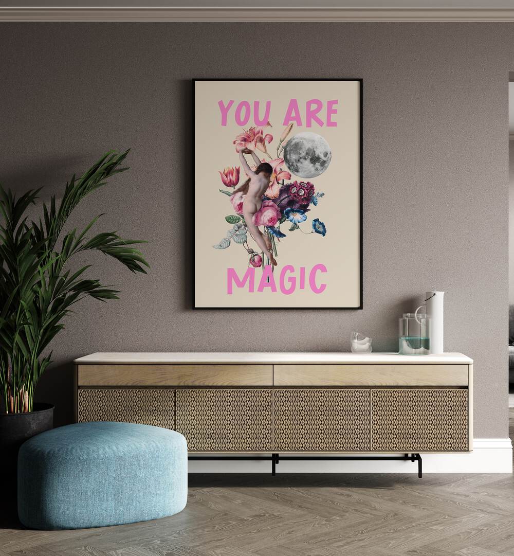 Transform your space with YOU ARE MAGIC, ALTERED ART PRINTS by Grace Digital Art Co., showcasing enchanting digital artistry.