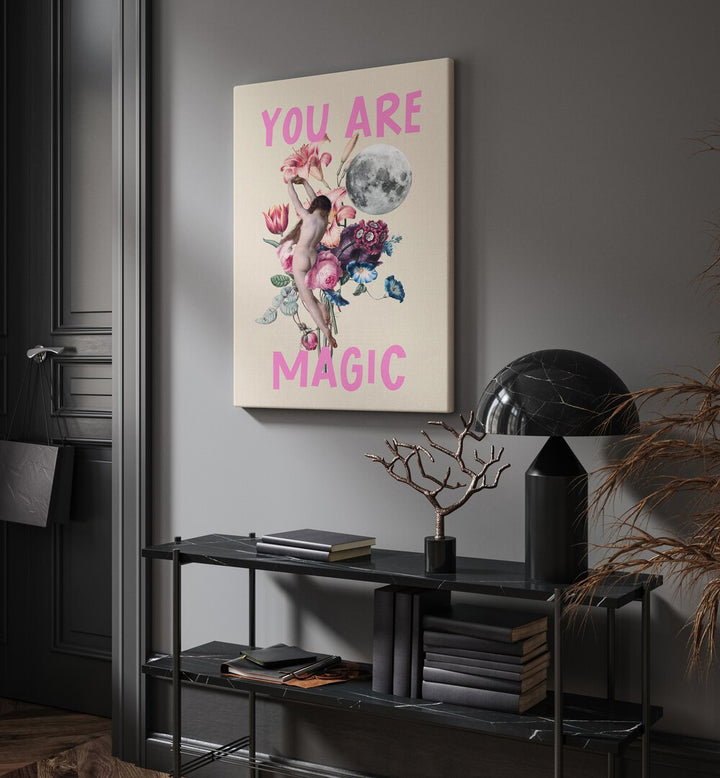 "YOU ARE MAGIC, ALTERED ART PRINTS by Grace Digital Art Co. adds enchanting beauty to any room with vibrant floral design."
