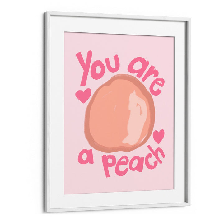 Charming YOU ARE A PEACH, QUOTES poster by Athene Fritsch adds delightful decor to any space. Perfect for uplifting vibes!