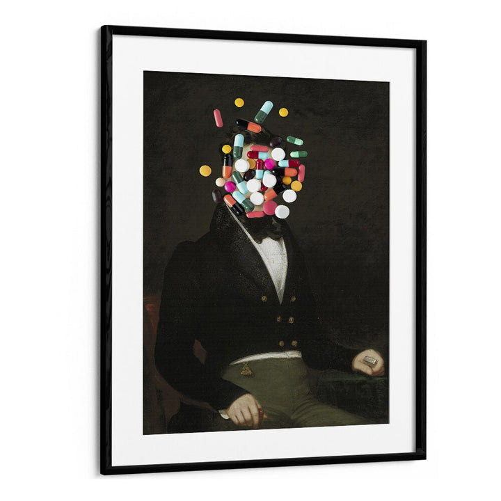 Stunning "YOU CAN MAKE IT RIGHT, ALTERED ART PRINTS" in a sleek black frame, perfect for modern home decor by The Art Concept.