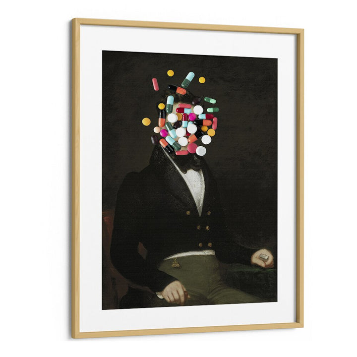 Stunning "YOU CAN MAKE IT RIGHT, ALTERED ART PRINTS" in an oak frame, perfect for transforming your space by The Art Concept.