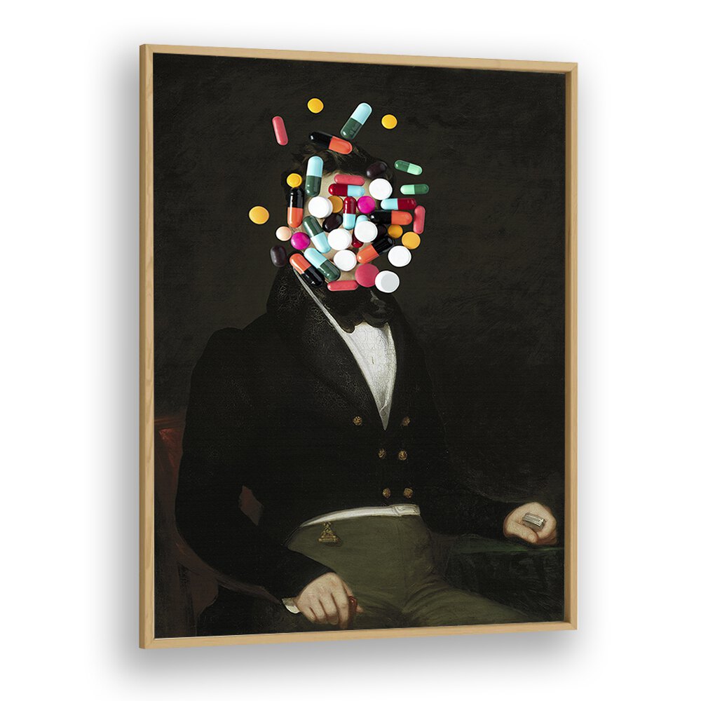 "YOU CAN MAKE IT RIGHT, ALTERED ART PRINTS in a stylish oak frame, transforming any space with modern elegance."