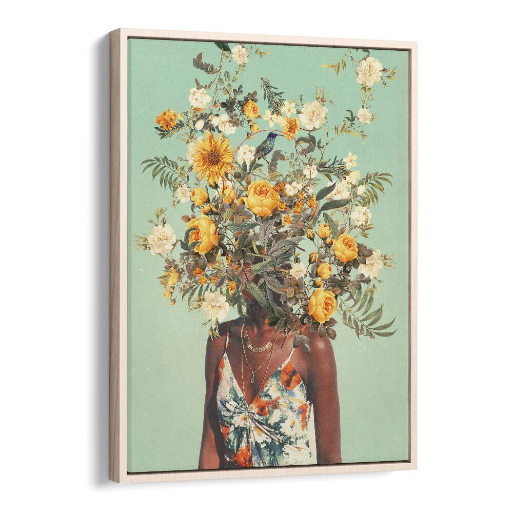 Stunning "You Loved A Thousand Summers Ago" surreal art print by Frank Moth, featuring vibrant floral elements.