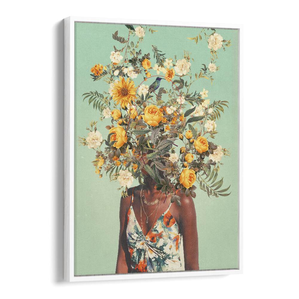 Surreal art print "YOU LOVED THOUSAND SUMMERS AGO" by Frank Moth, featuring vibrant floral elements and a captivating design.