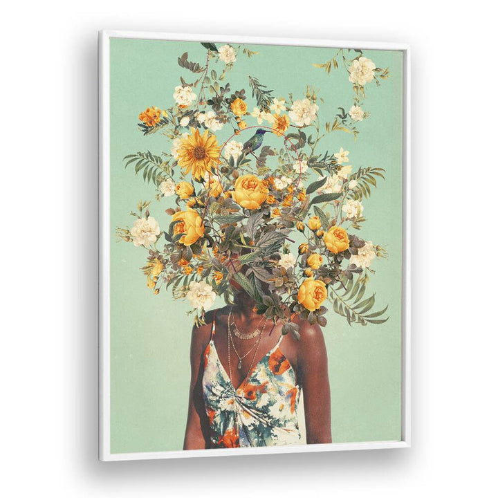 Surreal art print "YOU LOVED THOUSAND SUMMERS AGO" by Frank Moth, showcasing vibrant floral imagery and creativity.