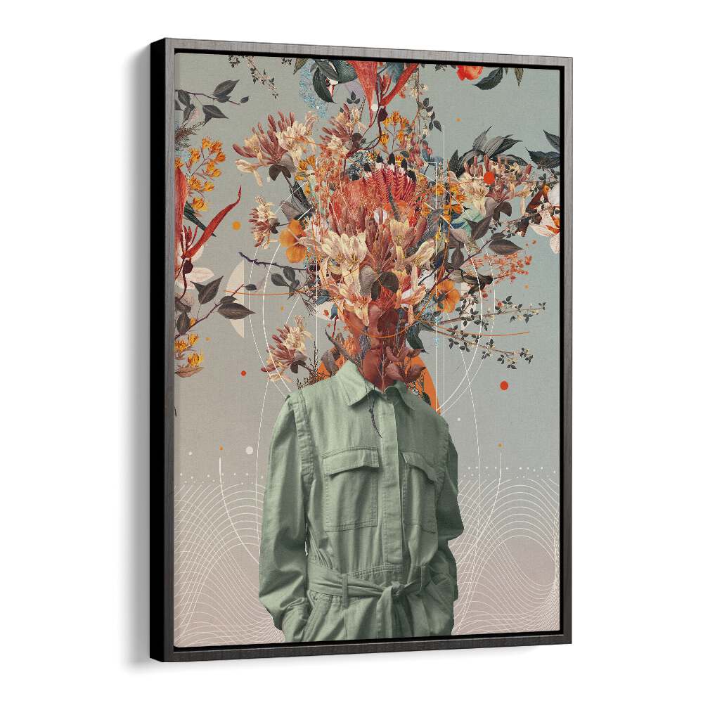 Surreal art print "YOU SMELL LIKE HOME" by Frank Moth, showcasing a floral head and modern aesthetics.