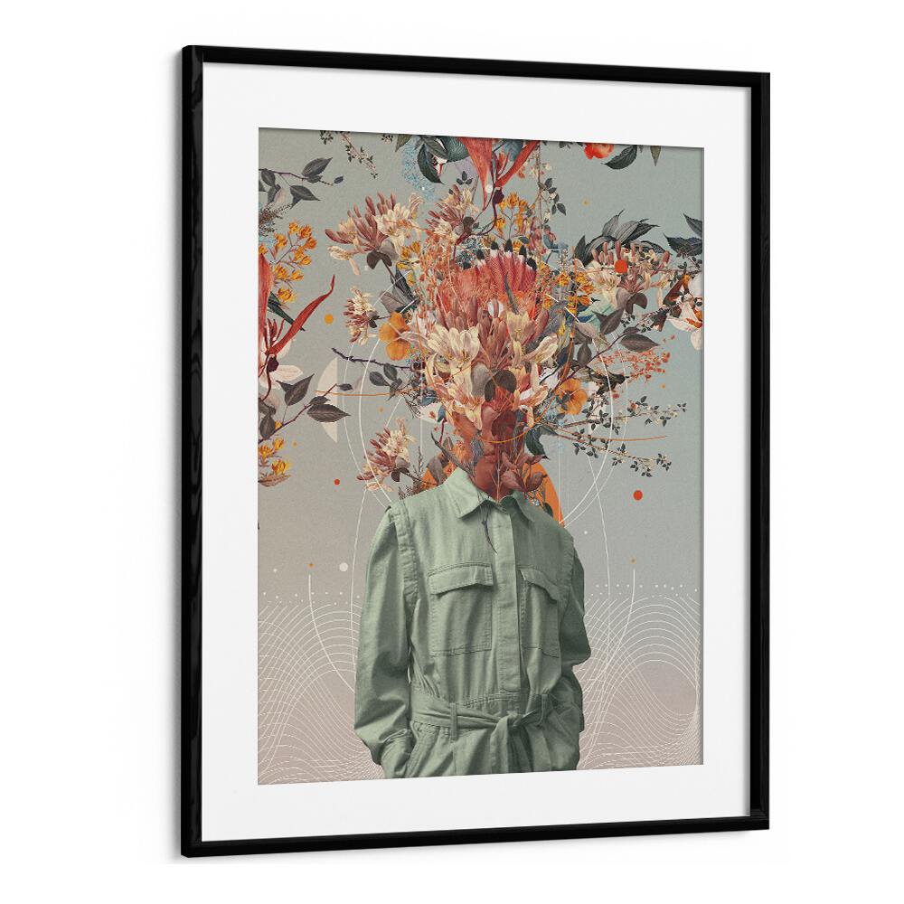 Surreal art print "YOU SMELL LIKE HOME" by Frank Moth, framed artwork blending nature and human form beautifully.