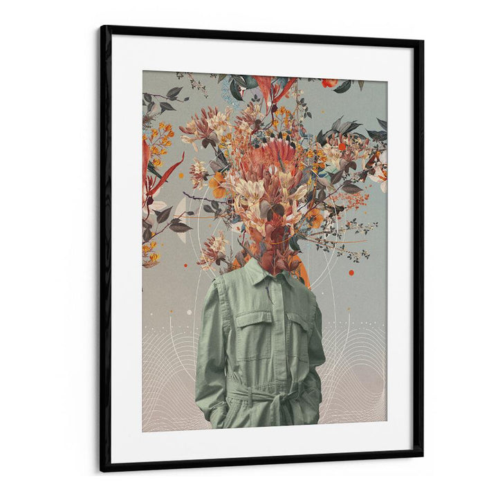Surreal art print "YOU SMELL LIKE HOME" by Frank Moth, framed artwork blending nature and human form beautifully.