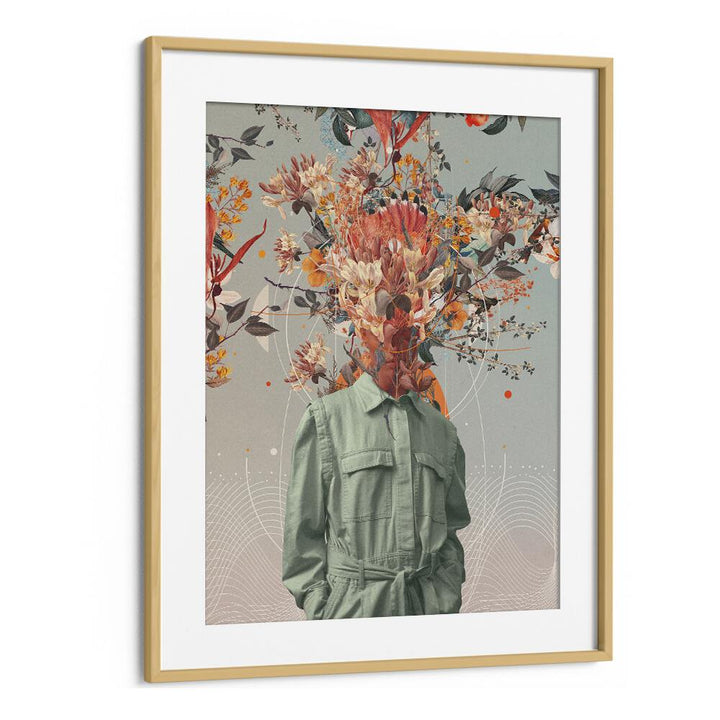 Surreal art print "YOU SMELL LIKE HOME" by Frank Moth, framed in oak, adds charm to any space.