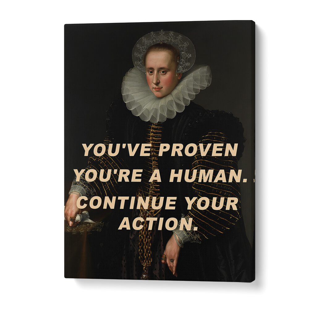 Transform your space with YOU'RE A HUMAN, ALTERED ART PRINTS featuring elegant artistry and powerful messaging.