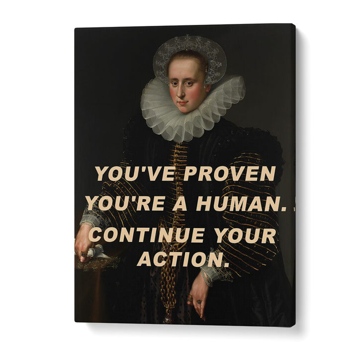 Transform your space with YOU'RE A HUMAN, ALTERED ART PRINTS featuring elegant artistry and powerful messaging.