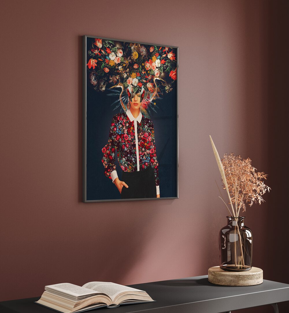 Colorful surreal art print "Your Head Was Full of Colours That Had No Names" by Frank Moth, showcasing vibrant creativity.