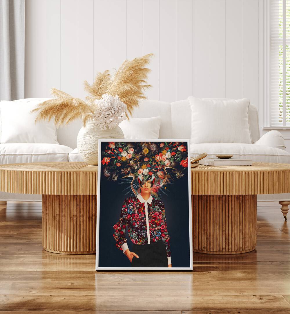 Discover YOUR HEAD, SURREAL ART PRINTS by Frank Moth, featuring vibrant colors and captivating surrealism.