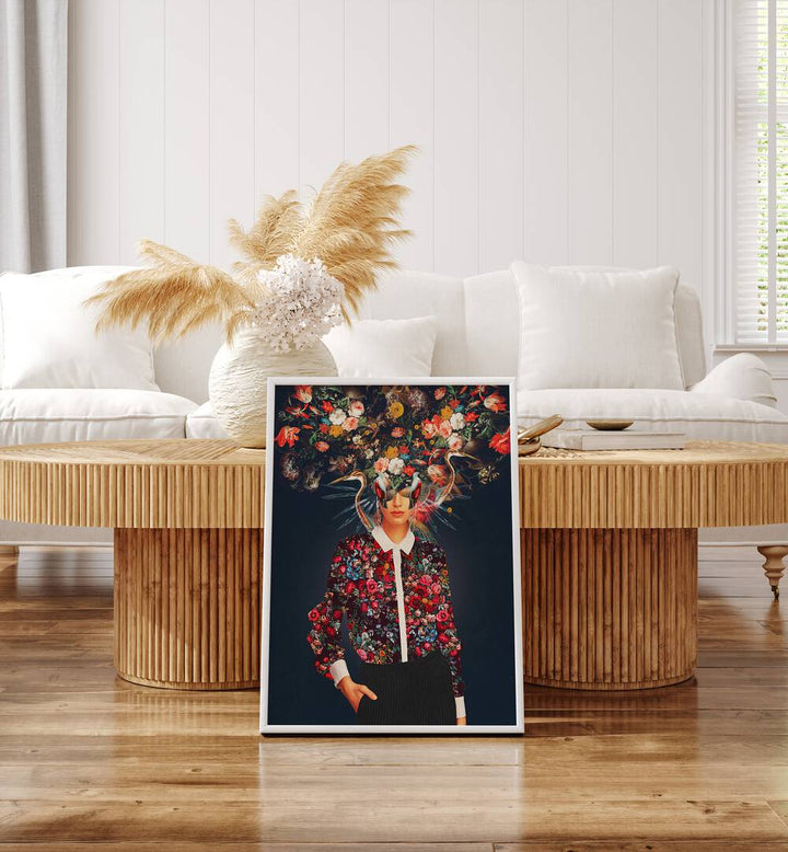Discover YOUR HEAD, SURREAL ART PRINTS by Frank Moth, featuring vibrant colors and captivating surrealism.