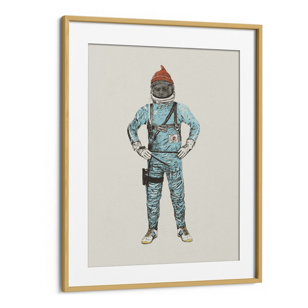 Framed print of "Zissou In Space, Fantasy" by Florent Bodart, blending style and cosmic adventure. Perfect for your decor!