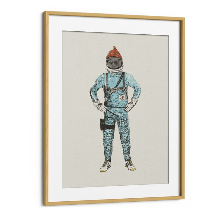 Framed print of "Zissou In Space, Fantasy" by Florent Bodart, blending style and cosmic adventure. Perfect for your decor!