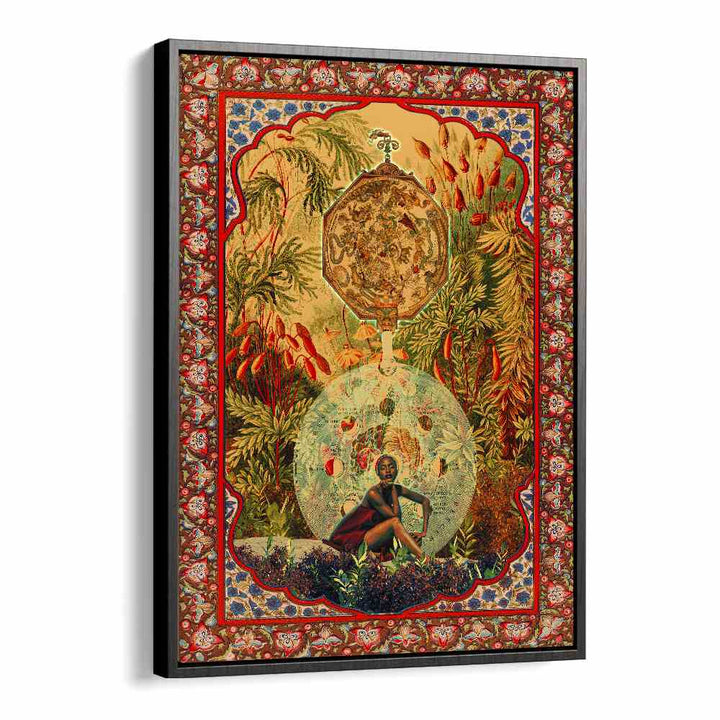 Zodiac Queen By Cosmo Zach Surreal Art Prints Surrealism in Black Floater Frame
