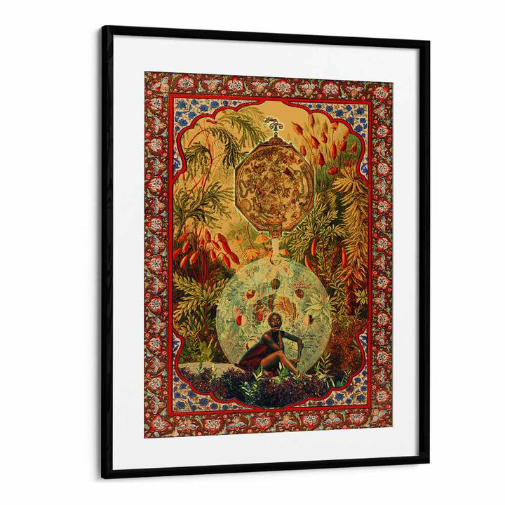 Zodiac Queen By Cosmo Zach Surreal Art Prints Surrealism in Black Frame With Mount