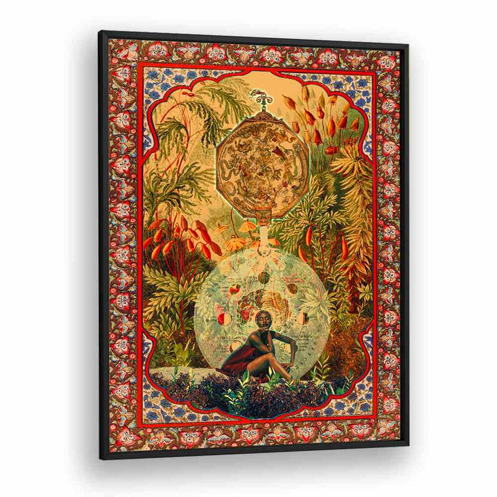 Zodiac Queen By Cosmo Zach Surreal Art Prints Surrealism in Black Plain Frame