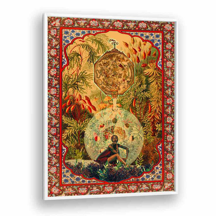 Zodiac Queen By Cosmo Zach Surreal Art Prints Surrealism in White Plain Frame