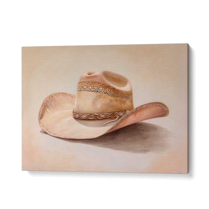Vibrant art print of A BEIGE HAT III, showcasing style and elegance, perfect for enhancing any decor.