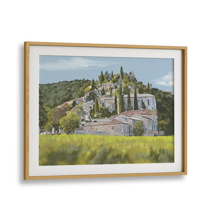 A YESA Landscape Paintings in a stylish oak frame, capturing breathtaking natural beauty for your space.