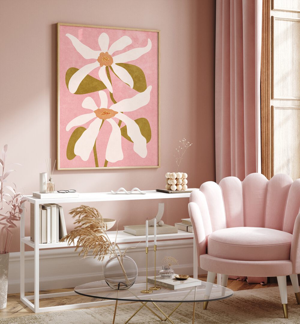 Transform your space with ABSTRACT FLOWERS I, FLORAL FLOWER PAINTINGS by Raissa Oltmanns, perfect for any decor.