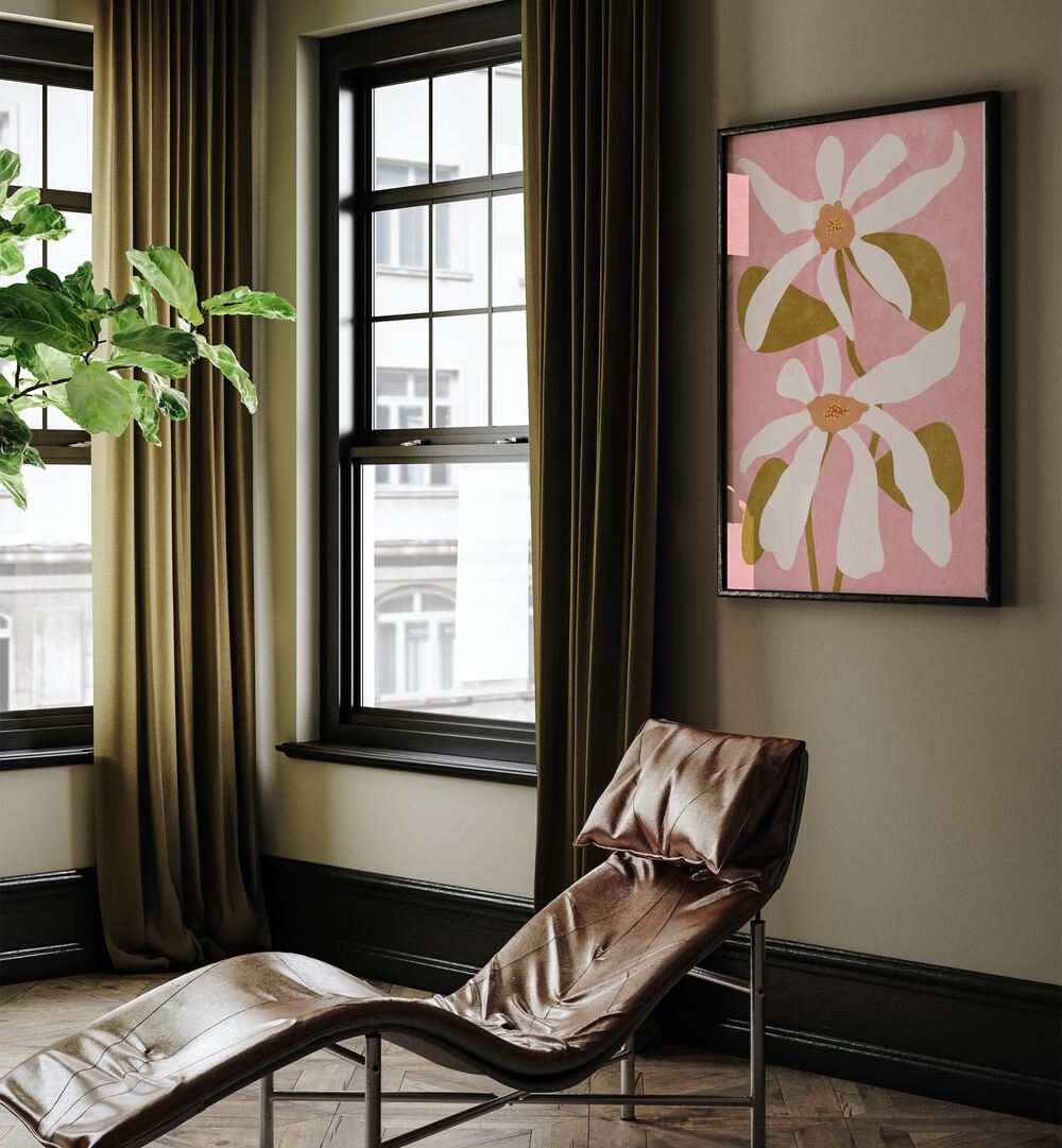 Transform your space with ABSTRACT FLOWERS I, FLORAL FLOWER PAINTINGS by Raissa Oltmanns, a stunning art piece.