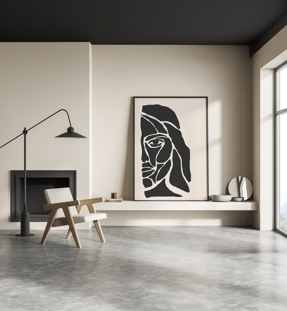 Elevate your decor with the ABSTRACT FACE SERIES I, PORTRAITS by Jay Stanley, showcasing captivating abstract art.