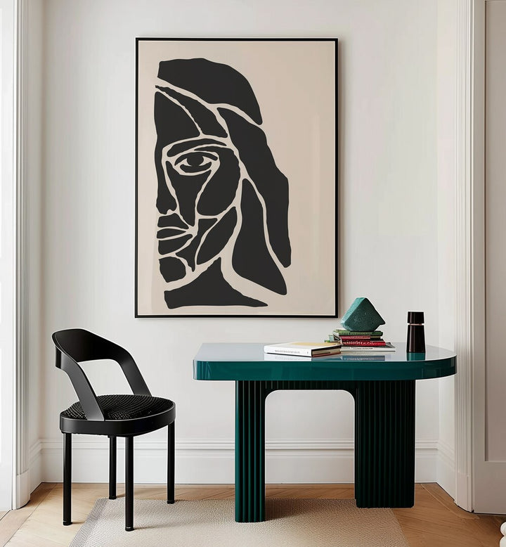 Elegant wall art featuring the ABSTRACT FACE SERIES I, PORTRAITS by Jay Stanley, perfect for modern decor.