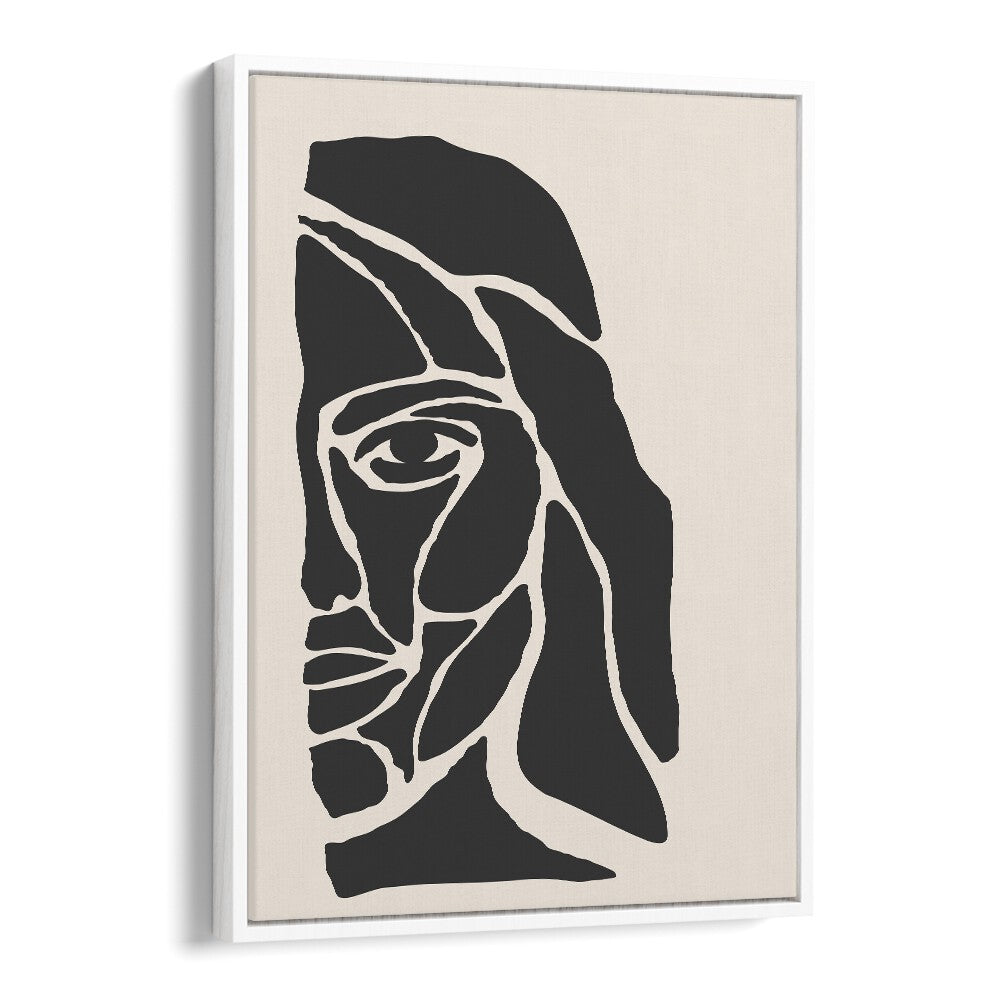 Stylish wall art from Jay Stanley showcasing ABSTRACT FACE SERIES I, PORTRAITS with unique line drawing.