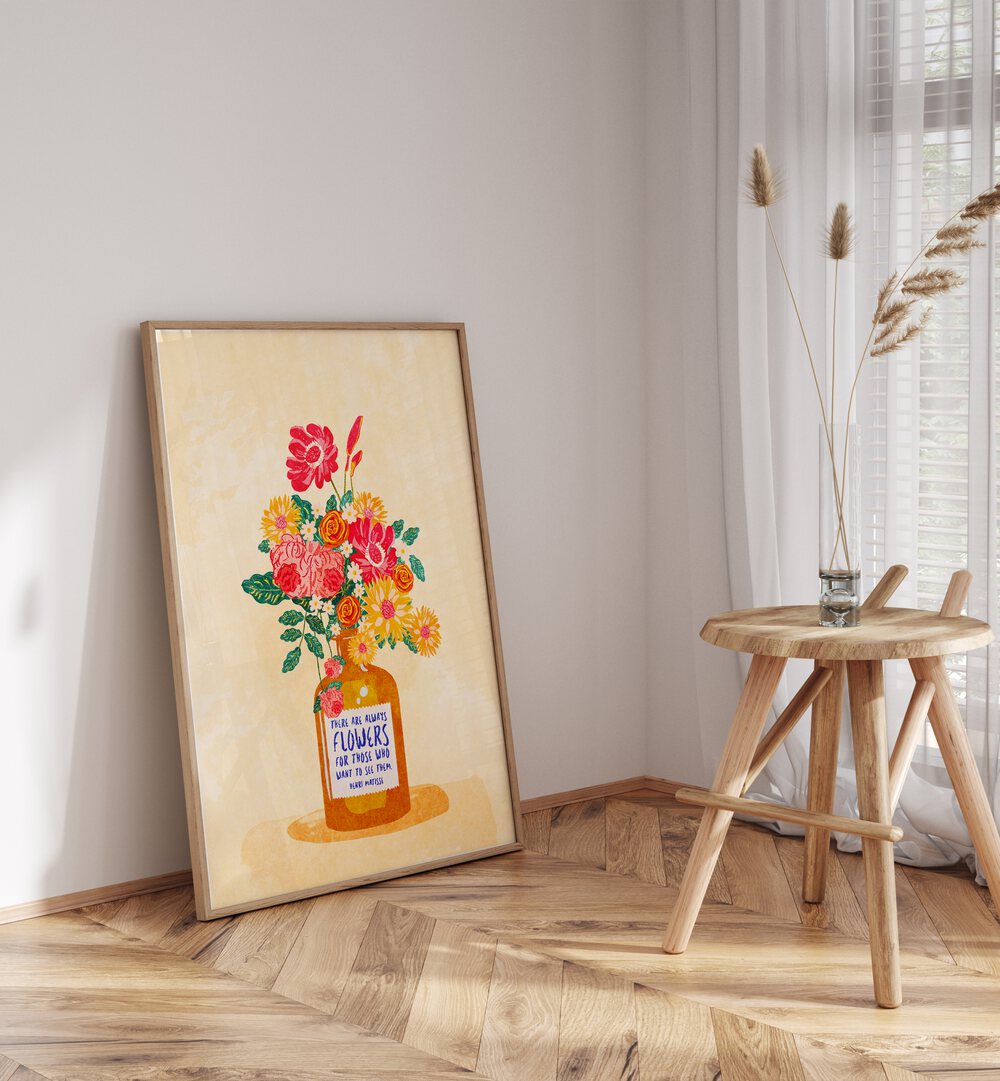 Bright and vibrant ALWAYS FLOWERS, FLORAL FLOWER PAINTINGS by Raissa Oltmanns enhance any space beautifully.