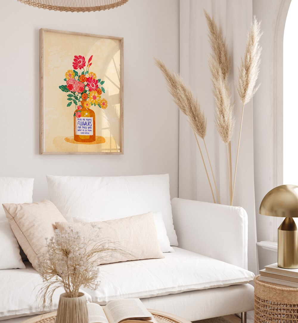 Bright and vibrant ALWAYS FLOWERS, FLORAL FLOWER PAINTINGS by Raissa Oltmanns enhance any space beautifully.
