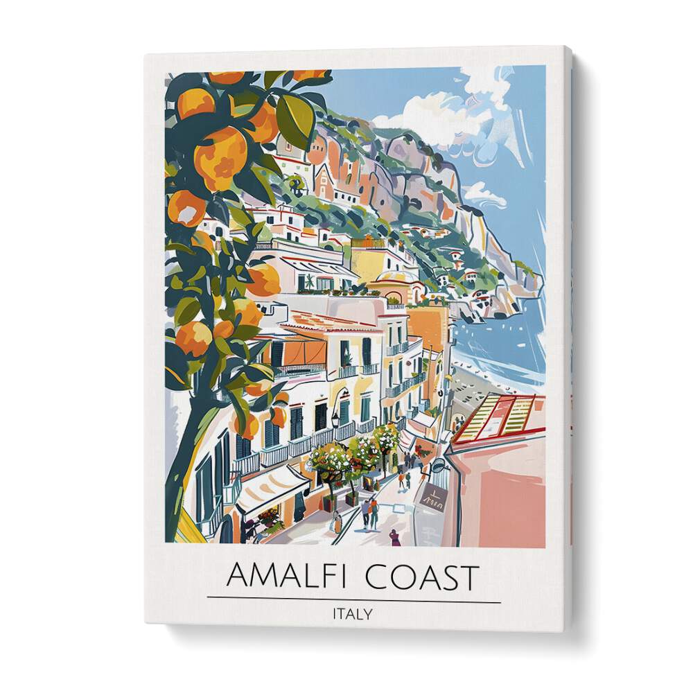 Stunning AMALFI COAST - ITALY, TRAVEL POSTERS showcasing vibrant coastal views and charming architecture. Perfect decor!