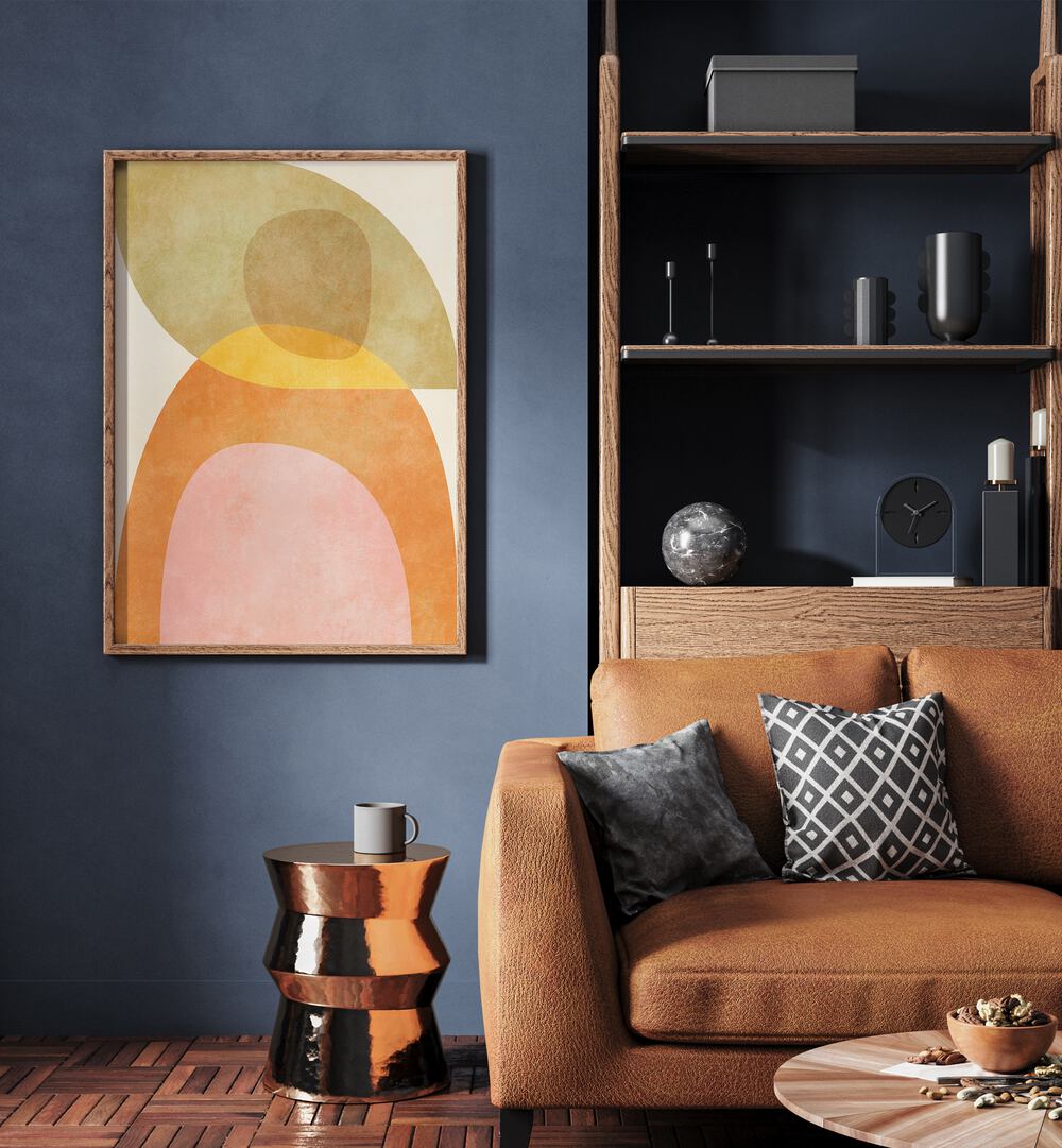 AQUA SHAPES II KOPIE, ABSTRACT PAINTINGS enhance modern interiors with vibrant colors and captivating designs.