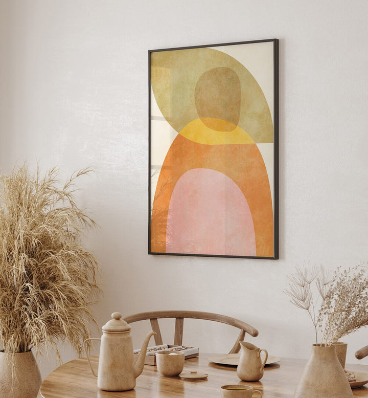 Aqua Shapes II Kopie, abstract paintings by Ana Rut Bre, showcases modern artistry in vibrant colors and shapes.