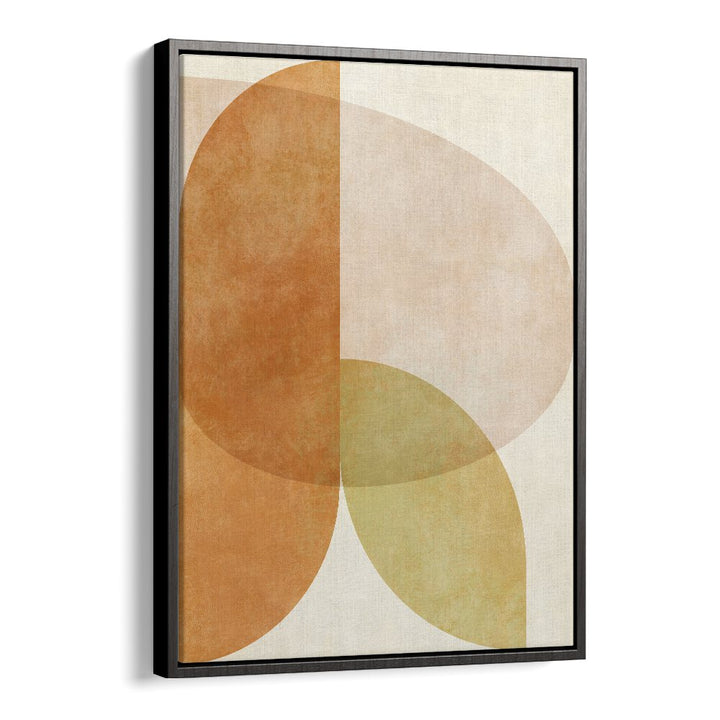 Stylish AQUA SHAPES IV KOPIE, ABSTRACT PAINTINGS by Ana Rut Bre in a sleek black floater frame, perfect for modern decor.