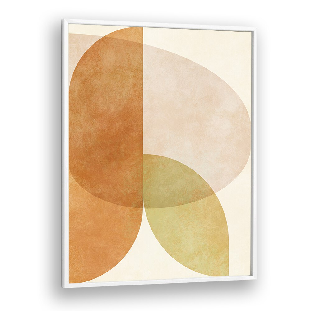 Aqua Shapes IV Kopie, abstract paintings by Ana Rut Bre, featuring vibrant colors and unique shapes in a modern frame.