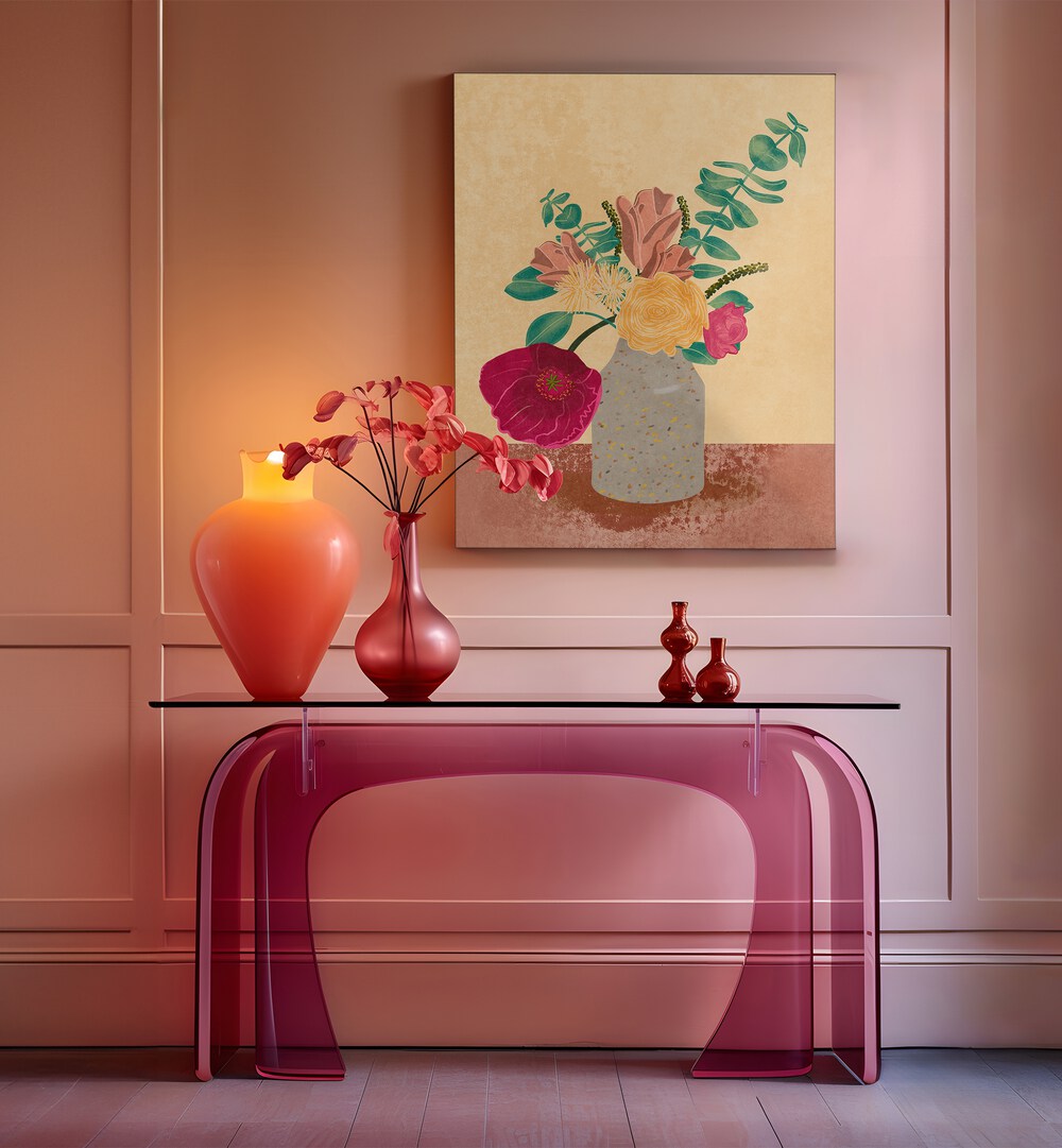 Vibrant ARRANGED FLOWERS, FLORAL FLOWER PAINTINGS by Raissa Oltmanns enhance any space with striking color and style.