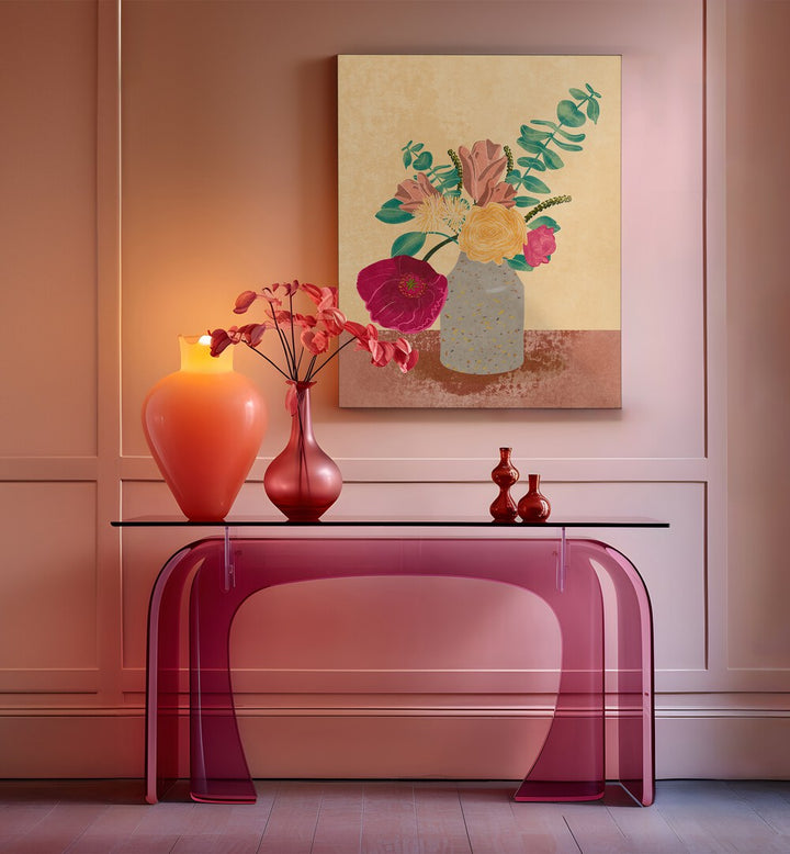 Vibrant ARRANGED FLOWERS, FLORAL FLOWER PAINTINGS by Raissa Oltmanns enhance any space with striking color and style.